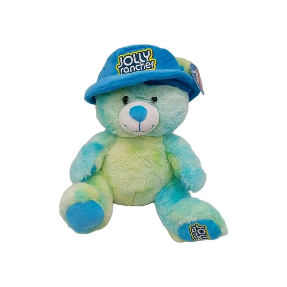 Hershey Jolly Rancher Teddy Bear Stuffed Animal Blue Green Tie-Dye Plush 10" - Picture 1 of 11
